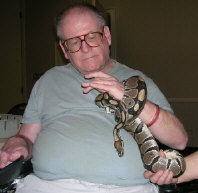 Fred with Aahz the Ball Python