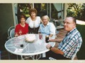 All the Pattens; Sherry, Loel, Shirley and Fred. Taken by Loel's husband at a backyard occasion in Huntington Beach,1994.