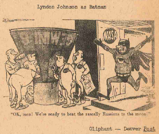 illo: 'Lyndon Johnson as Batman'